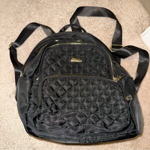 Black Quilted Women's Mini Backpack